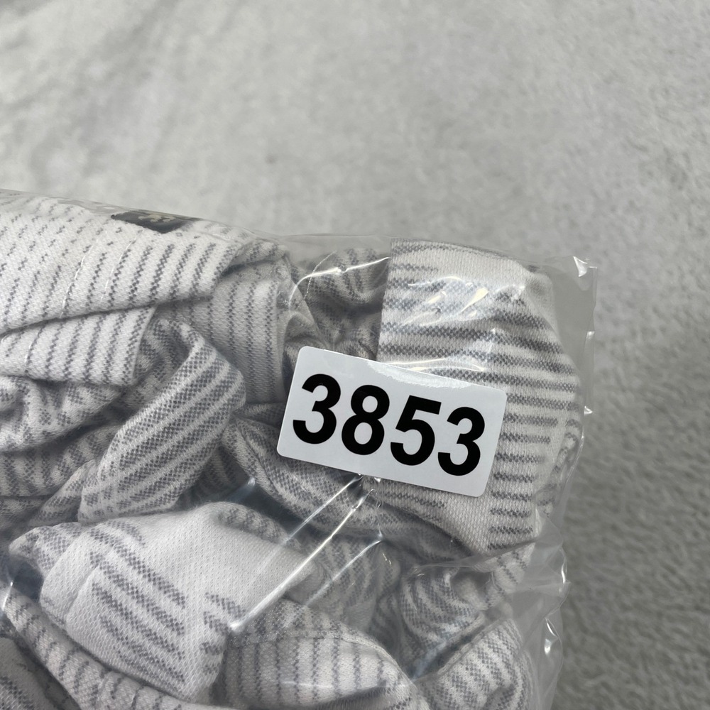 Nat Nast Polo Shirt Mens 2XL White Grey Palm Leaf Striped Coastal Resortwear - Picture 8 of 8